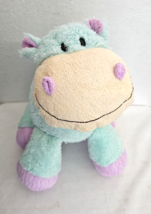 Diver Zone Hippo Plush Stuffed Animal Aqua Blue Purple 13&quot; Hippopotamus - $39.58