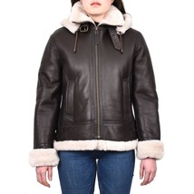 Women&#39;s Zip fastening Real Soft Touch Sheepskin Winter Warm Jacket Brown DR248 - $407.26