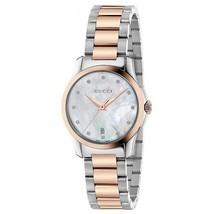 Gucci YA126544 Women&#39;s G-Timeless Mother of Pearl Dial Quartz Watch - £571.67 GBP