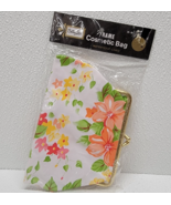 Vintage Betty Lou Frame Cosmetic Bag Waterproof Lined Siris Product Flor... - $14.79