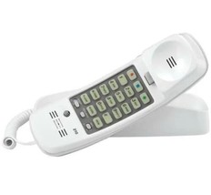 AT&T ML210W Corded Trimline Phone with Lighted Keypad (White) - $28.04