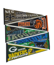 Lot of 5 1990&#39;s NFL Football Pennants Packers Panthers Jaguars Bengals S... - $28.45