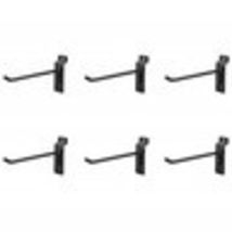 NEW SLATWALL 4" BLACK  PEG HOOKS LOT OF 6 PCS - $9.00