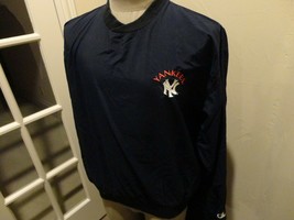 Vtg 90s New York Yankees MLB Baseball Pullover Nylon Sewn Jacket Size L ... - £29.99 GBP