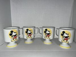 (4) Vintage 1970s Disney Mickey Mouse Footed Mug Cup - $39.59