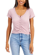 Hippie Rose Juniors Ruched Cardigan T-Shirt, Size Medium - £11.66 GBP