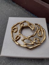 Vintage Parklane Large Silver &amp; Goldtone Modernist  Brooch Pin - £10.19 GBP