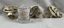 Canadian Club Whisky Shot Glass 2.5 oz &amp; 3 Plastic CC Bottle Pours - £19.74 GBP