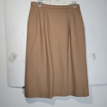 Womens Pendleton Camel Wool Skirt Back Zip Lined Size 10 - £23.05 GBP
