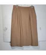 Womens Pendleton Camel Wool Skirt Back Zip Lined Size 10 - £22.71 GBP