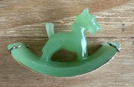 Vintage Jadeite Ink Blotter Scottish Terrier Scottie Dog Rocking Horse - £46.41 GBP