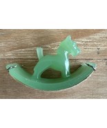 Vintage Jadeite Ink Blotter Scottish Terrier Scottie Dog Rocking Horse - £44.33 GBP