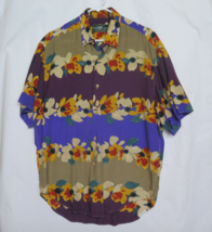 Vtg Henry Cotton&#39;s Shirtmakers Ss Floral Print Shirt Mens 40 15 Italy Made - £28.50 GBP