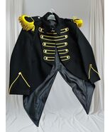 Wool Steampunk Gothic Tailcoat Jacket: Gold Braid, Epaulettes - $225.00