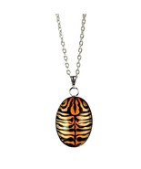 WILD ANIMAL PRINT NECKLACE Tiger Stripes Pattern Pendant African Wildlif... - €2,58 EUR