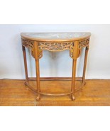 Vintage Antique Chinese Mahogany Half Moon Entrance Table - €385,11 EUR
