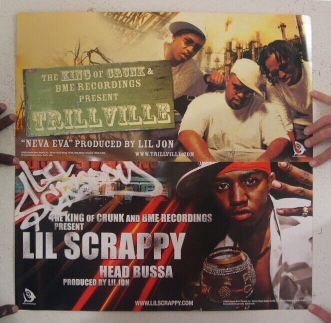 Trillville Neva Eva Lil Scrappy Head Bussa Poster Album Promo Mint 2-Sided - $27.08