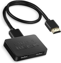 HDMI Splitter 1 in 2 Out with 4ft HDMI Cable 4K HDMI Splitter for Dual Monitors  - £29.70 GBP