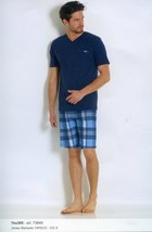 Pajamas V-Neck for Man short Sleeve Cotton You 365 LINCLALOR 73649 - £22.26 GBP