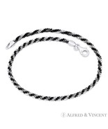 2.5mm Roc Link 2-Tone Spiral .925 Sterling Black &amp; Silver Italian Chain ... - $46.47 CAD