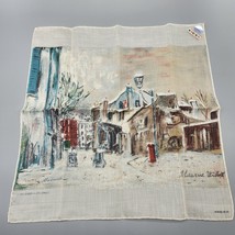 Kreier Signed Handkerchief Maurice Utrillo Montmartre 1963 Spadem Cosmo Press - £20.16 GBP