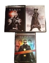 Blade and Blade 2 and Blade Trinity Lot of 3 Wesley Snipes DVD&#39;s Vampires  - £14.28 GBP