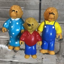 Vintage 80’s Berenstain Bears Flocked Figures Lot Of 3 Papa Mama Brother - £11.67 GBP