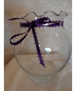 Tulip Shaped Clear Flower Vase/Candy/Bowl with Ribbon (#0543/2) - $20.41 CAD