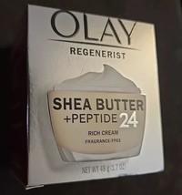 Olay Regenerist Shea Butter + Peptide 24 Rich Cream Fragrance-Free  1.7 ... - £14.60 GBP