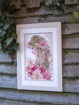 LanArte Counted Cross Stitch Kit 12&quot;X18&quot;-Lady Dahlia (30 Count) - £174.60 GBP