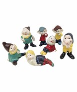 Rare HTF 1930s Disney Snow White &amp; The Seven Dwarfs Cast Iron Toy Figures 7 - €84,25 EUR