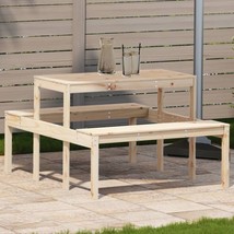 Modern Wooden Outdoor Garden Patio Wood Picnic Dining Table With 2 Bench... - £136.88 GBP+