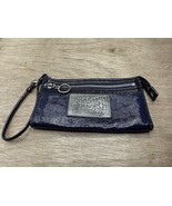 Coach Poppy Women&#39;s Deep Blueish Purple Patent Leather Zip Up Wallet/Wri... - £19.78 GBP