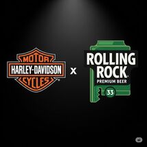 Harley Davidson Motorcycle  Metal Sign 8x12in  Garage Rolling Rock 74 - $24.74