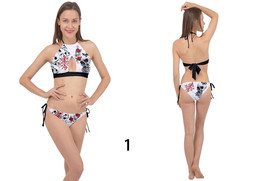 Woman sport bikini with skulls for pole dance activewear for gym and aer... - $34.99