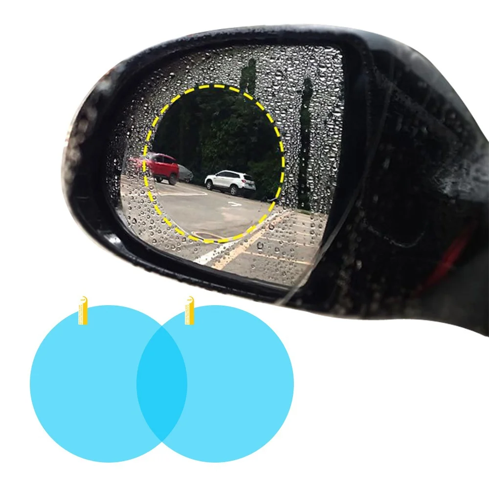 2Pcs Car Rear View Mirror Waterproof Film HD Nano Protective Clear Safe Driving  - £57.20 GBP