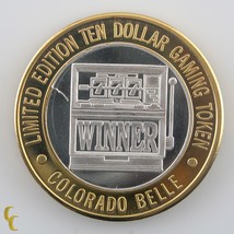 Slot Machine $10 Colorado Belle Casino Gaming Token .999 Silver Ltd Edition - £49.06 GBP