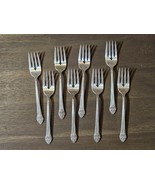 Set Of 8 PLANTATION 1881 Rogers Oneida Silverplate Salad Forks - £19.43 GBP