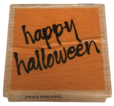 Vap Scrap Rubber Stamp Happy Halloween Card Making Words October Holiday Fall - £3.18 GBP