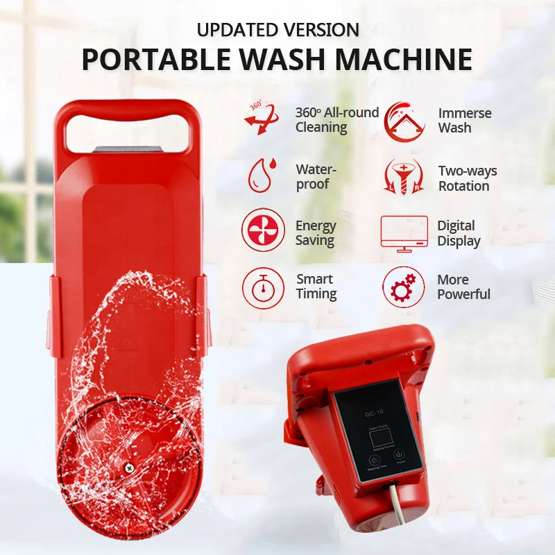 Portable Washing Machine Rotating Digital Timing Socks Clothes Clean Washer - $199.37