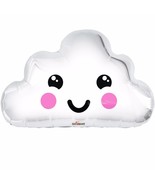 Smiling Cloud Balloon Foil Mylar Birthday Party Decoration 20&quot; New - $7.95