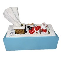 RARE Vntg Santa Tissue Box Cover Christmas Table Decor Bell Bear Figurin... - $598.71 MXN