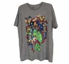 Marvel Womens Shirt Size XL Unisex Tee Shirt Gray Superheroes Hulk Spiderman  - £15.98 GBP