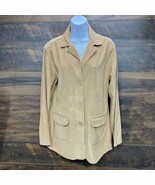 Blassport Blazer Soft Corduroy Barn Coat Style Jacket Brown Small Notch ... - $32.21