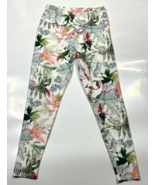 BCBGMaxAzria Floral Cropped Capri Workout Leggings In Color Tropical Medium - £19.11 GBP
