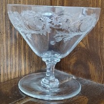 Vintage crystal etched glass dessert glasses, 3.5&quot; set of 4 - €33,32 EUR