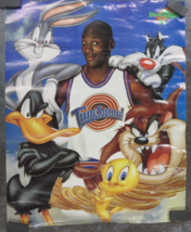 Michael Jordan Looney Tunes Poster Space Jam Vintage 1996 Warner Bros Bugs 16x20 - £11.85 GBP