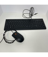 Lenovo Wired USB Keyboard Black &amp; Optical Sensor Mouse EKB-536A Combo Deal - $32.25 CAD