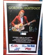 Gordon Lightfoot 2012 Poster Sarnia Ontario 17*11 Inch Ready To Be Frame... - $25.00