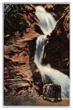 Lower Three of Seven Falls Colorado Springs Colorado CO UNP Linen Postcard W22 - £2.29 GBP